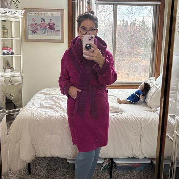 Wool blend belted jacket - Picture 7 of 8